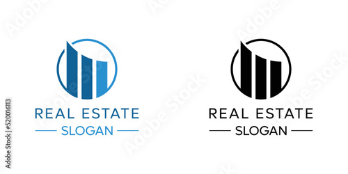 Real Estate vector logo design template. House abstract concept icon.