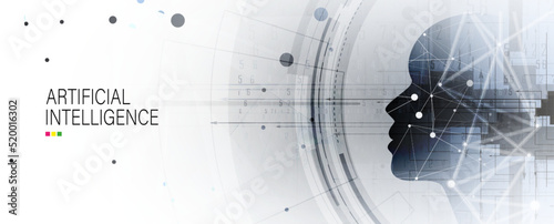 Conceptual technology illustration of artificial intelligence