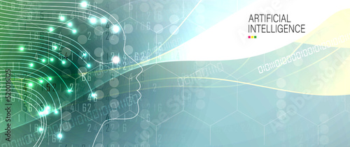 Conceptual technology illustration of artificial intelligence