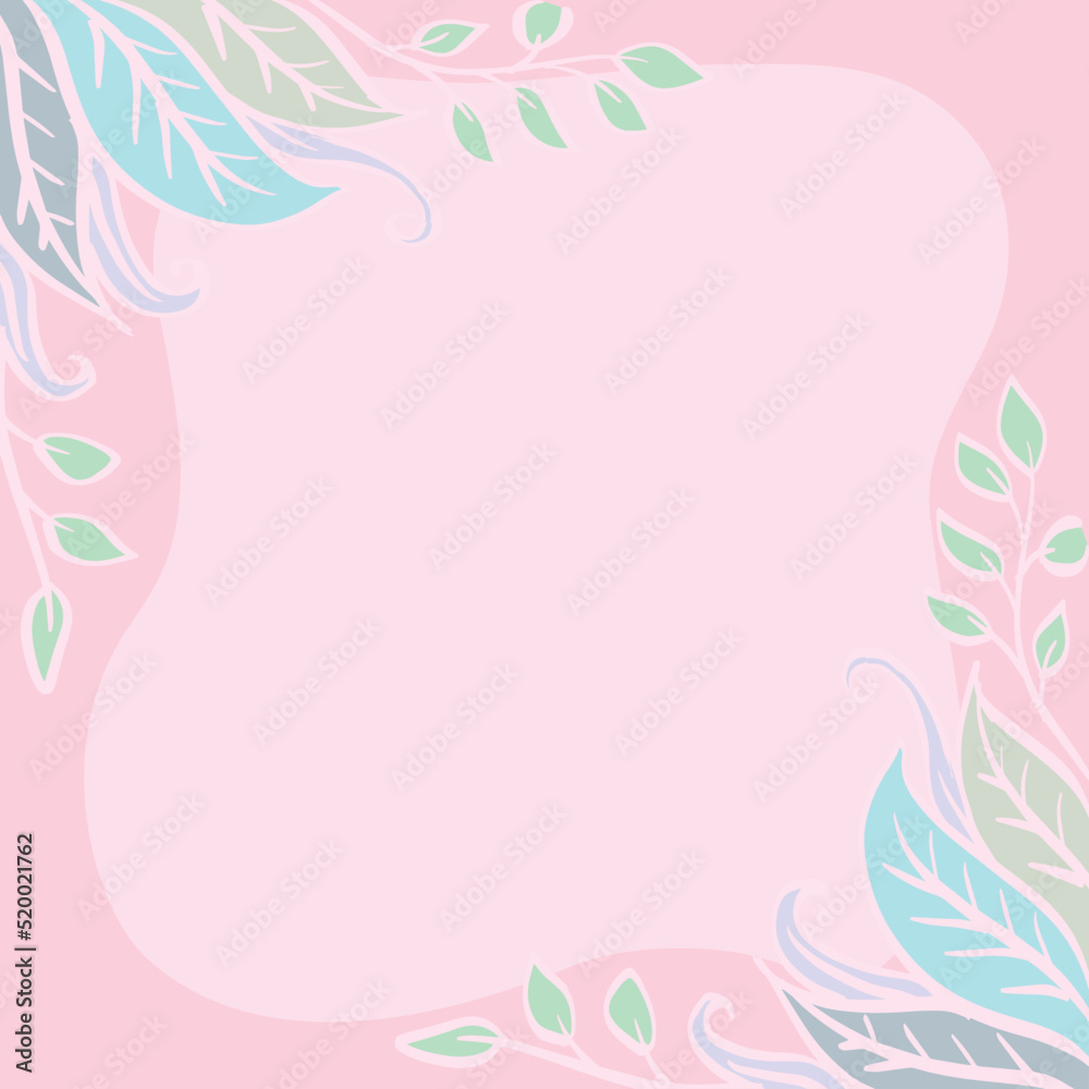 Floral frame hand drawing illustration Floral frame hand drawing illustration