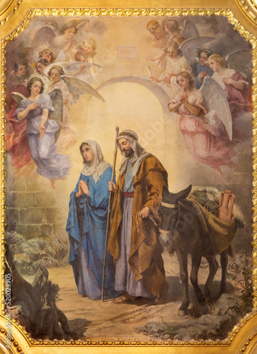 VALENCIA, SPAIN - FEBRUAR 17, 2022: The painting of Flight to Egypt in the ch...