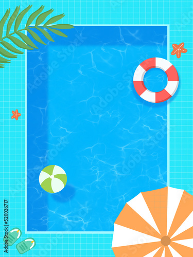 summer holiday background with ball