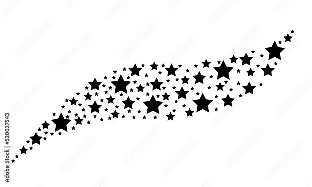 Fireworks Star random fireworks stream. Vector illustration style is flat gray iconic symbols on a white background. Object fountain combined from scattered icons.