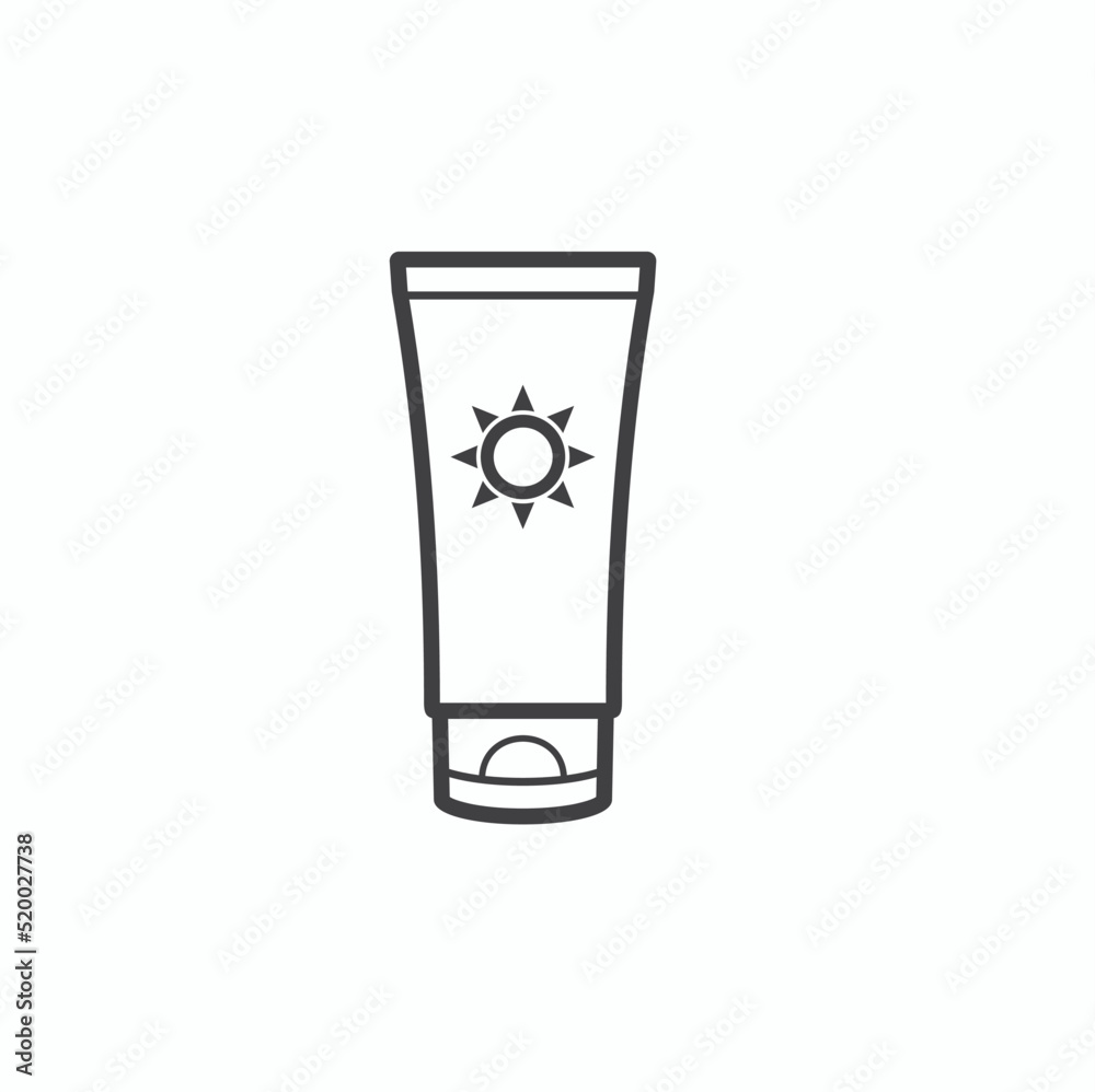 illustration of sunblock bottle, vector art. illustration of sunblock bottle, vector art.