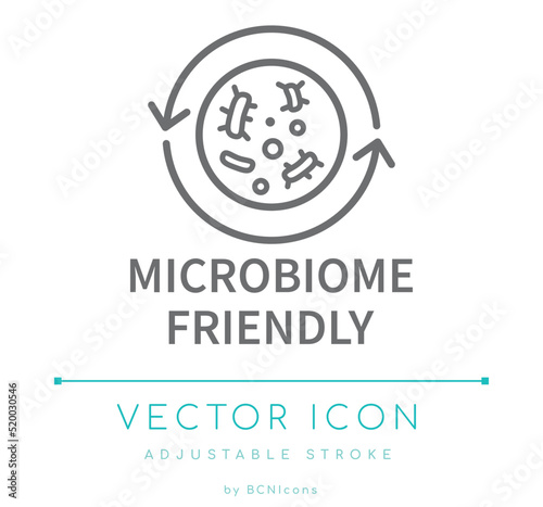 Microbiome Friendly Line Icon