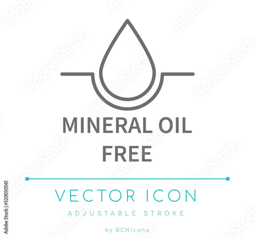 Mineral Oil Free Line Icon