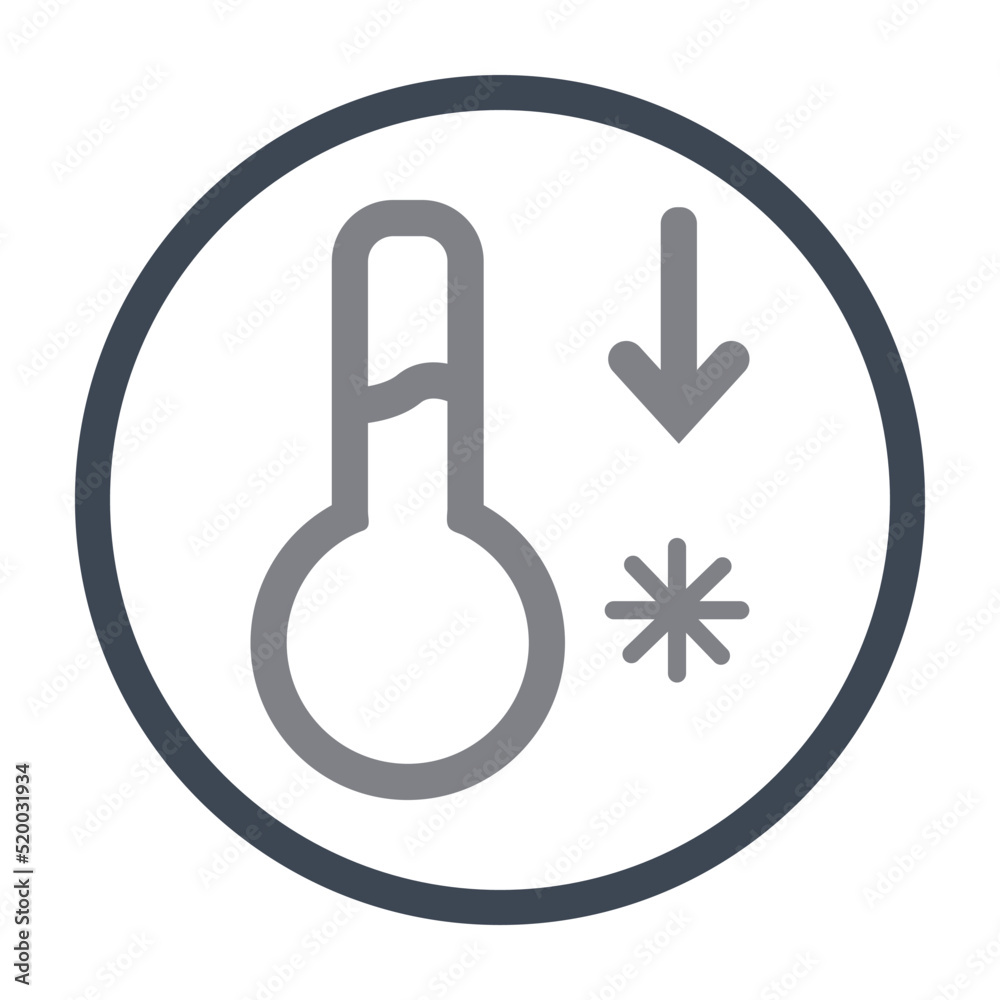 Autumn, cold, low, temperature, weather icon Autumn, cold, low, temperature, weather icon