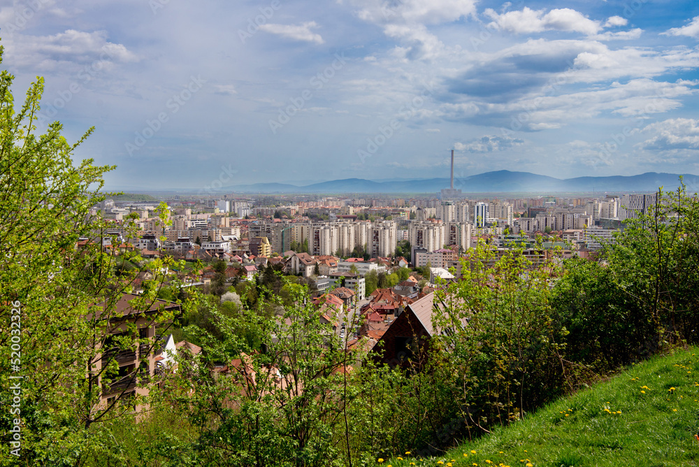 Cityscape of Brasov in summer