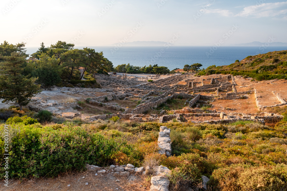 Fototapeta premium Archaeological site ancient Kamiros in Rhodes island at Greece