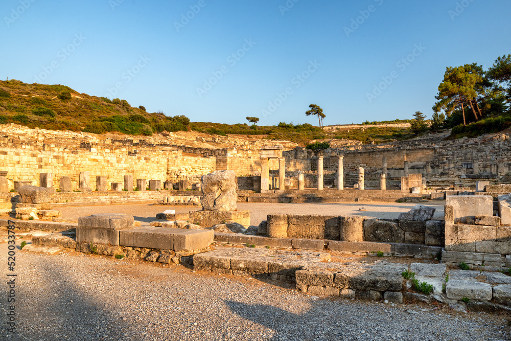 Archaeological site ancient Kamiros in Rhodes island at Greece
