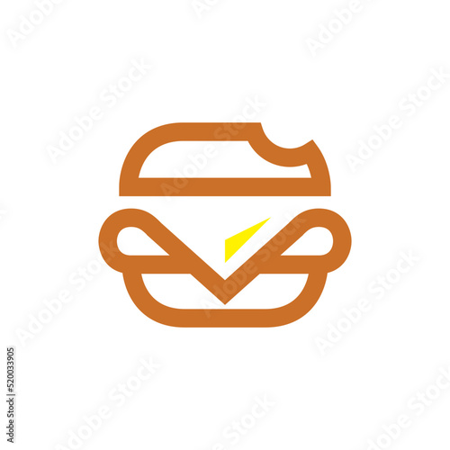 Simple abstract burger line