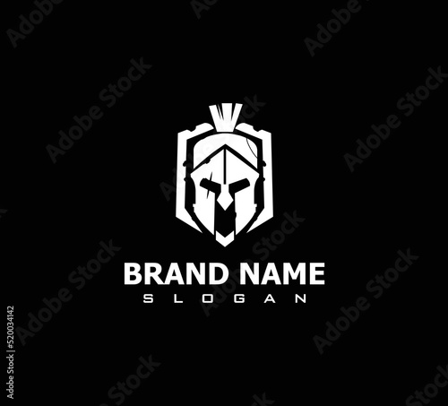 spartan logo icon designs vector with black backgroud