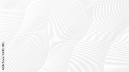 Abstract gray gradient wave shape layers background with white stripes lines pattern texture. Modern and minimal round curve design. Simple flat banner design with copy space. Vector illustration.