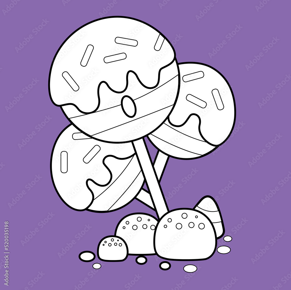 Candyland Sweet Lollipop Dessert Digital Stamp Candyland Sweet Lollipop Dessert Digital Stamp