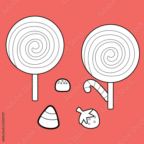 Candyland Sweet Lollipop Dessert Digital Stamp