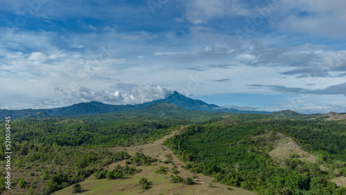 Aerial view of Mount Seulawah Agam, Aceh, Indonesia