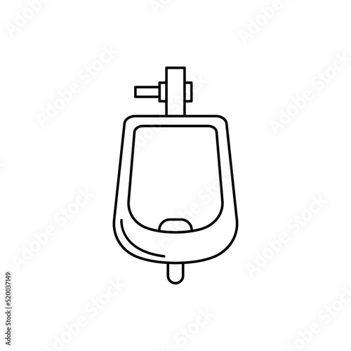 Urinal Toilet icon in line style icon, isolated on white background