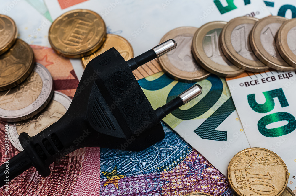 Stromabrechnung Preiserhöhung Stromkosten 2022 in Deutschland Stock