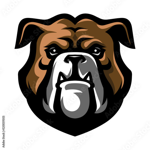 Print op canvas Bulldog head icon