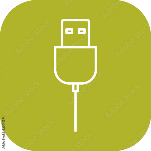 Unique USB Cable Vector Icon