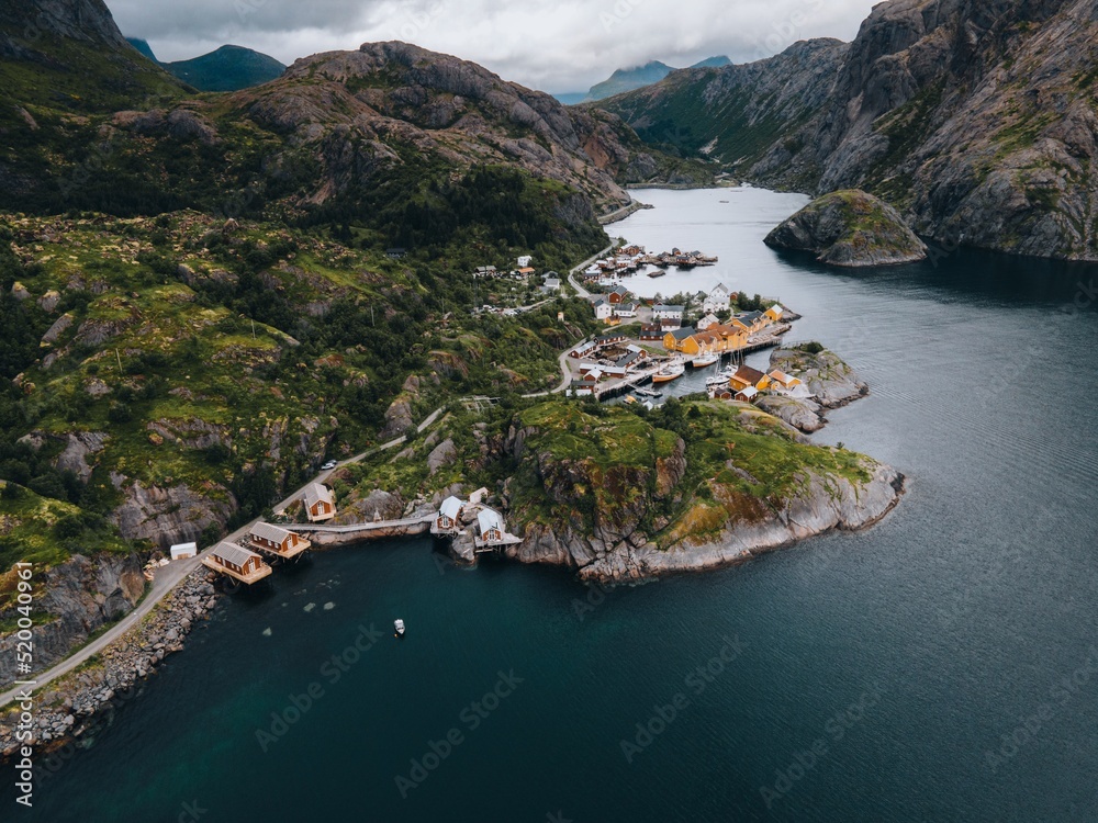 Obraz premium Views from Nusfjord in the Lofoten Islands in Norway