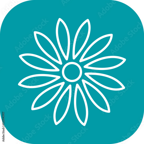 Unique Flower Vector Icon