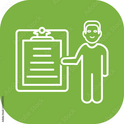 Unique Male Presenter Vector Icon