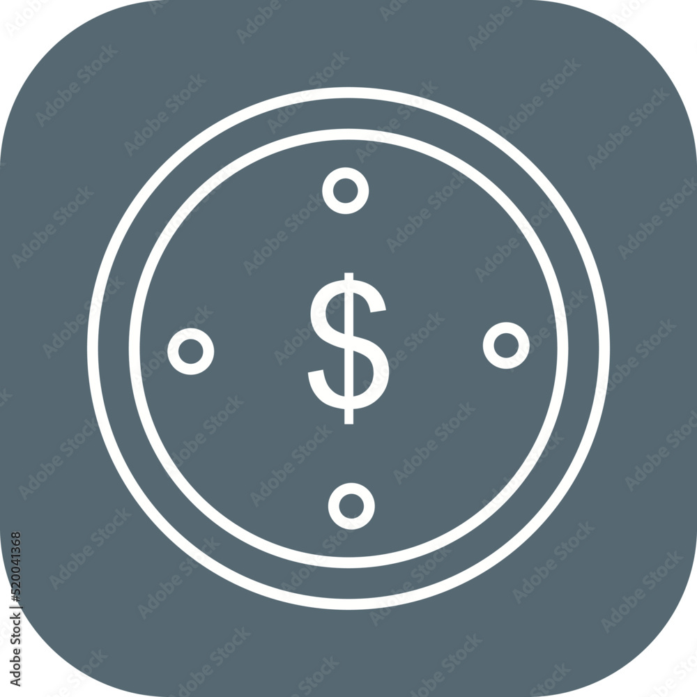 Dollar Coin Vector Icon Dollar Coin Vector Icon