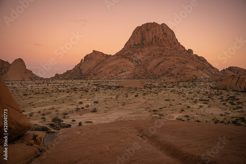 Spitzkoppe mountain in sunrise  Namibia  Africa