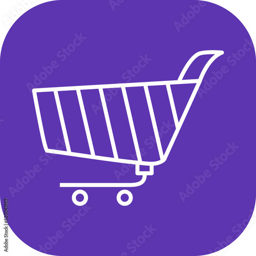 Unique Shopping Cart Vector Icon