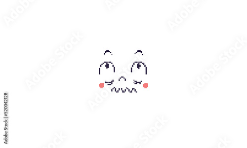 Fotografija Pixel Expression of emotion cartoon illustration emotion face of human