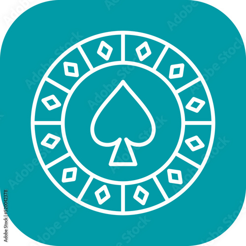 Spade Chip Vector Icon