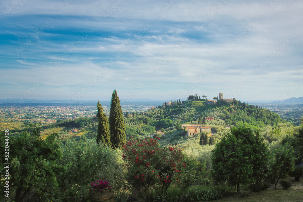 A beautiful landscape panorama from Tuscany, in the Chianti region. Italy.