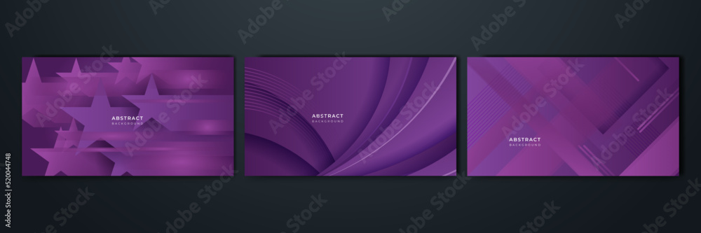Modern purple gradient dynamic lines background. Design for poster, template on web, backdrop, banner, brochure, website, flyer, landing page, presentation, certificate, and webinar