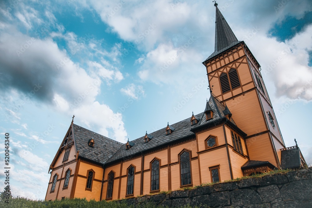 Fototapeta premium Vågan Church in the Lofoten Islands in Norway