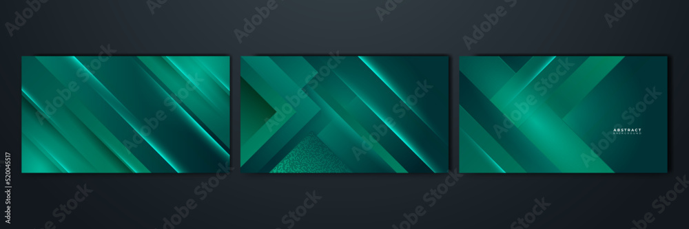 Modern dark green abstract geometric background wallpaper design. Design for poster, template on ...