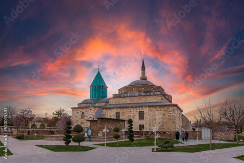 Принти на полотні Mevlana museum  view from garden, Mevlana Celaleddin-i Rumi is a sufi philosopher and mystic poet of Islam