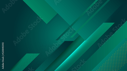 Modern dark green abstract geometric background wallpaper design. Design for poster, template on web, backdrop, banner, brochure, website, flyer, landing page, presentation, certificate, and webinar
