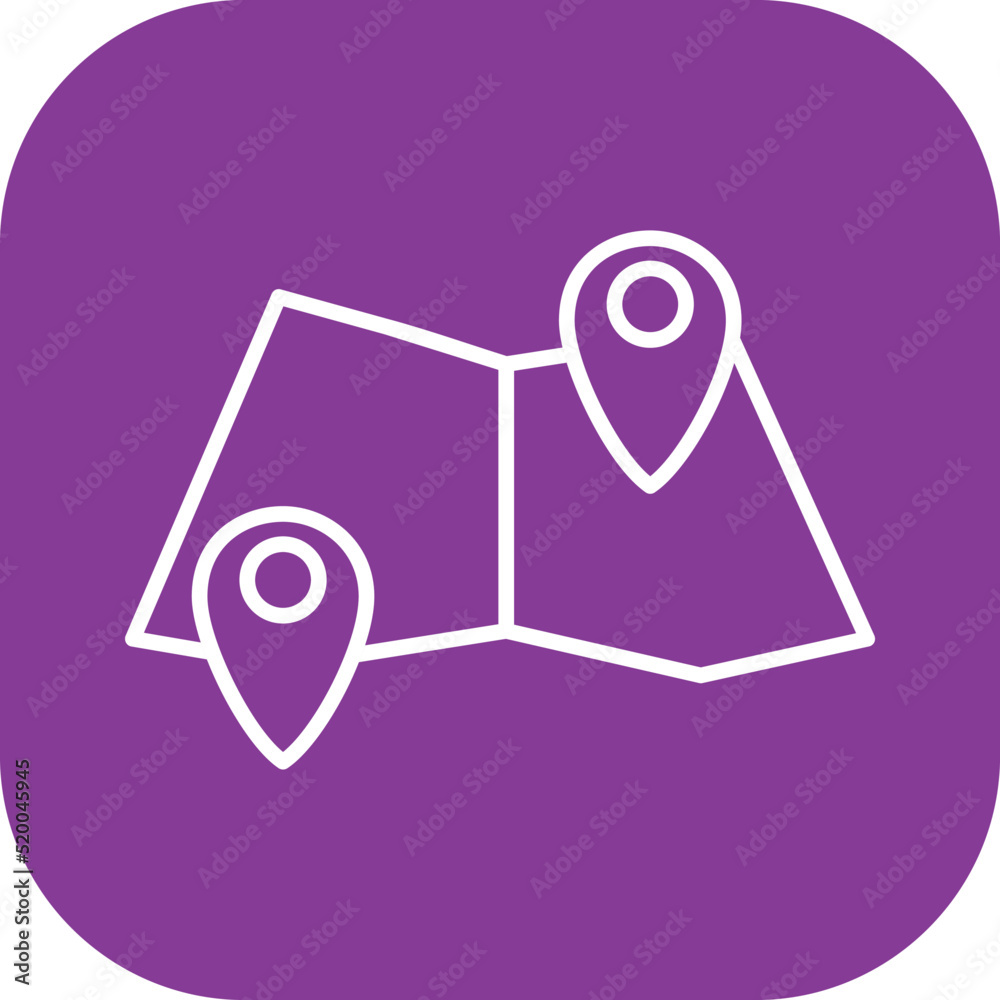 Folded Map Icon