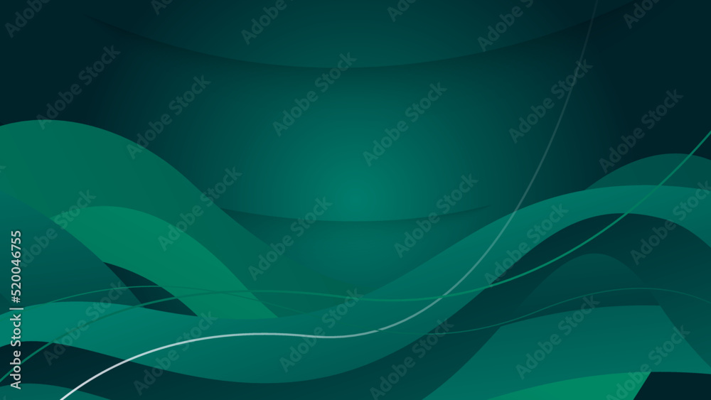 Modern dark green abstract geometric background wallpaper design. Design for poster, template on ...