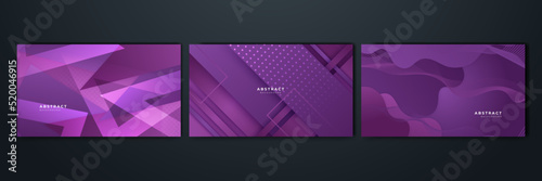 Modern purple gradient dynamic lines background. Design for poster, template on web, backdrop, banner, brochure, website, flyer, landing page, presentation, certificate, and webinar