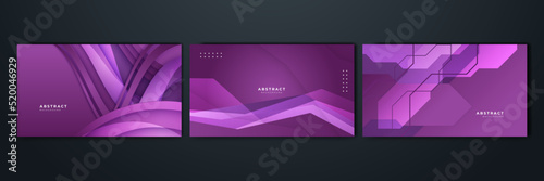 Modern purple gradient dynamic lines background. Design for poster, template on web, backdrop, banner, brochure, website, flyer, landing page, presentation, certificate, and webinar