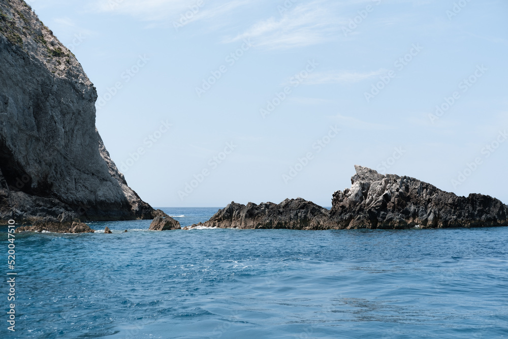 rocky coast, rocks and sea, open sea, dangerous shore