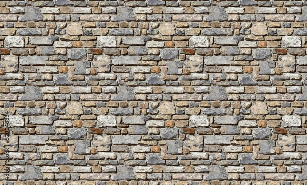 Fototapeta premium Seamless texture, background, stone covered with granite walls. sandstone stone background wall. Surface Stone, 3d rendering.
