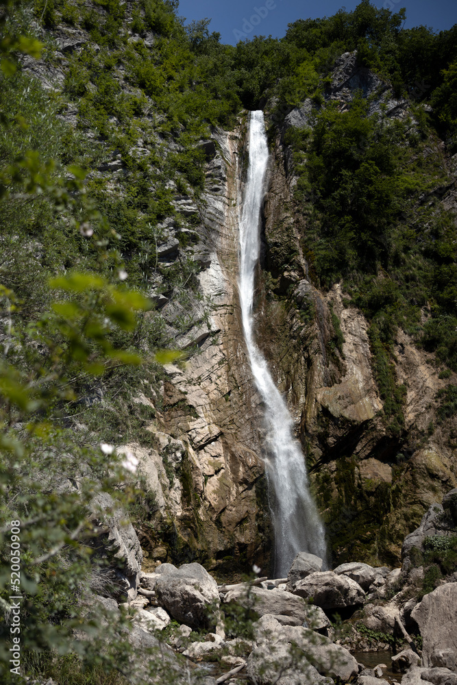 Gregorcicev Waterfall near Kobarid Slovenia Vertical Photograph Gregorcicev Waterfall near Kobarid Slovenia Vertical Photograph