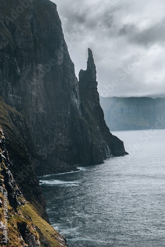 The Witches Finger Sea Stack in Vagar, Faroe Islands