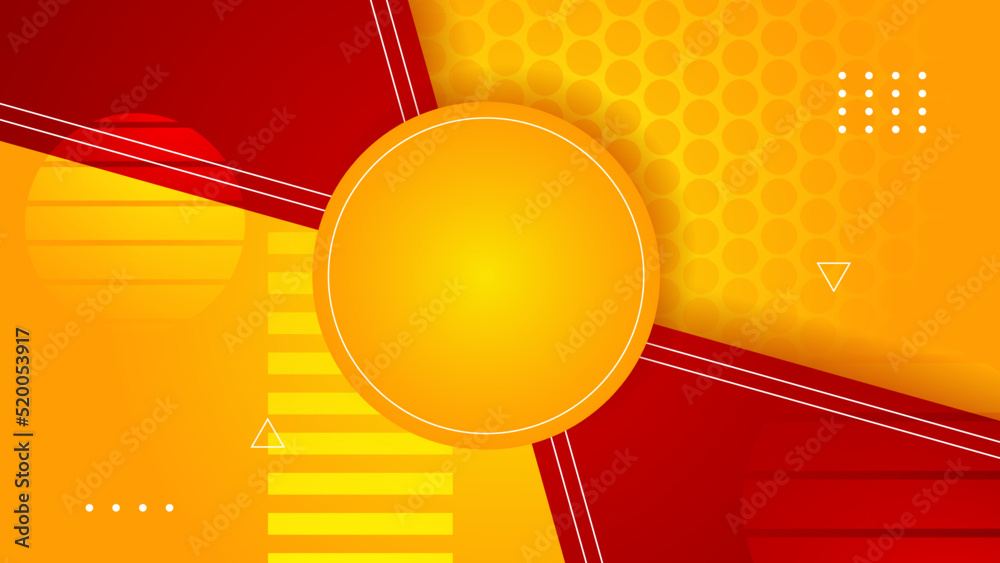 Abstract red and yellow background. Design for poster, template on web ...