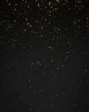 Golden confetti on a black background