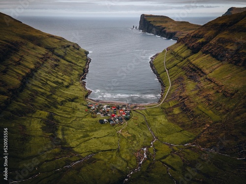 The Village of Tjornuvik in the Faroe Islands photo