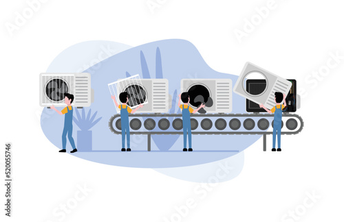 HVAC production design illustration vector eps format , suitable for your design needs, logo, illustration, animation, etc.